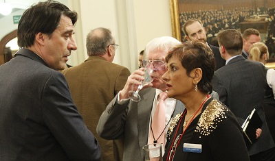 Nadra Ahmed OBE (NCA Chair), James Morris MP & Tony Billingham (NCA Board)