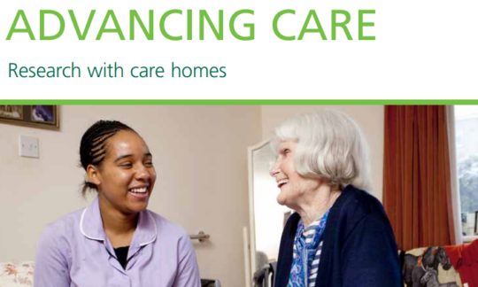Advancing care: research with care homes