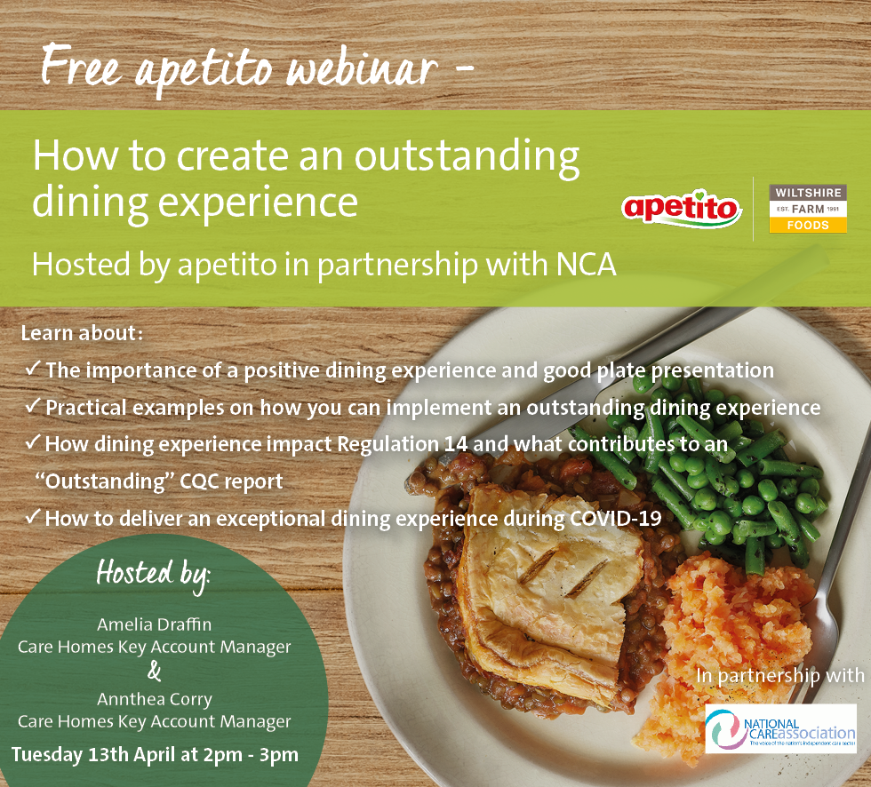 Webinar: Free apetito webinar How to create an outstanding dining experience