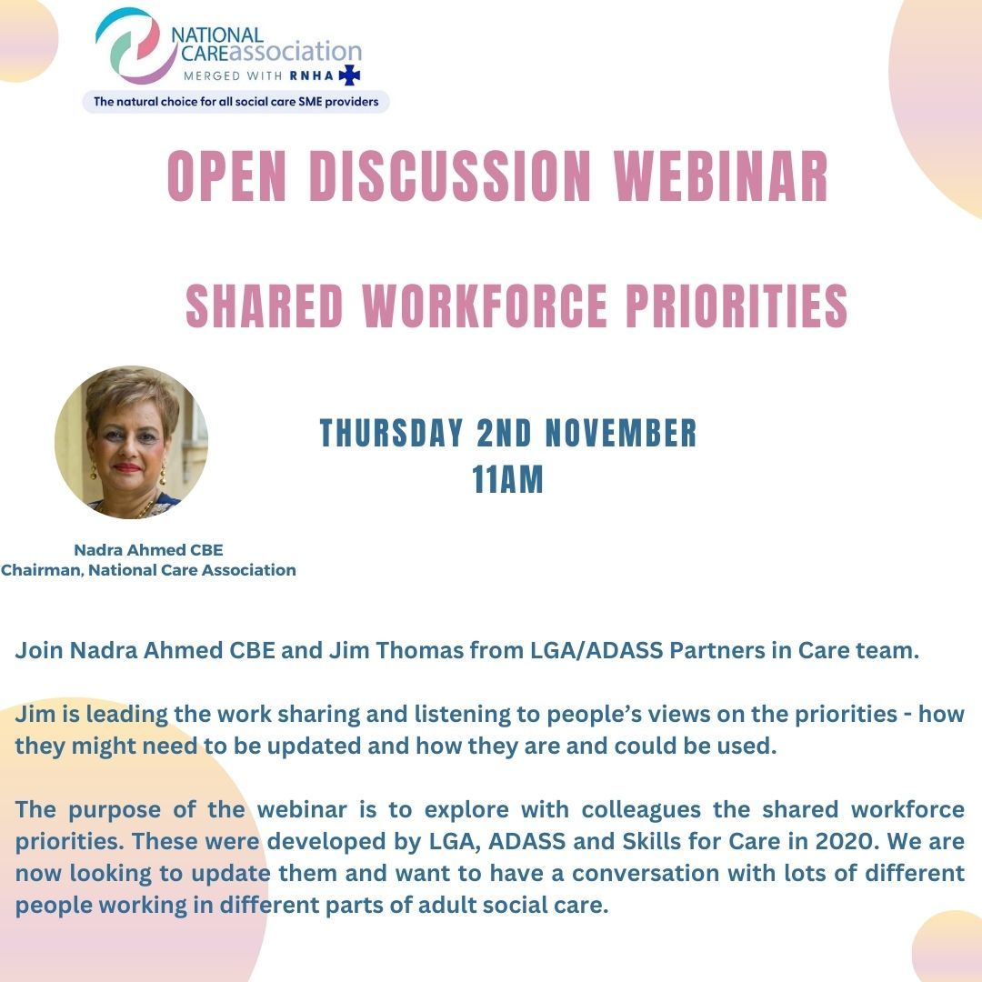 Open Discussion Webinar -Shared Workforce Priorities